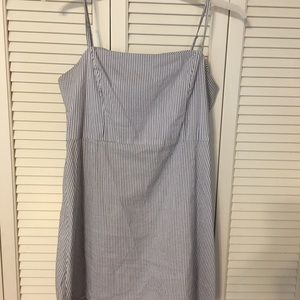 Urban outfitters baby blue pinstripe dress